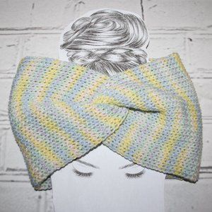 Pastel Candy Stripes NWoT handmade Knit headband ear warmer